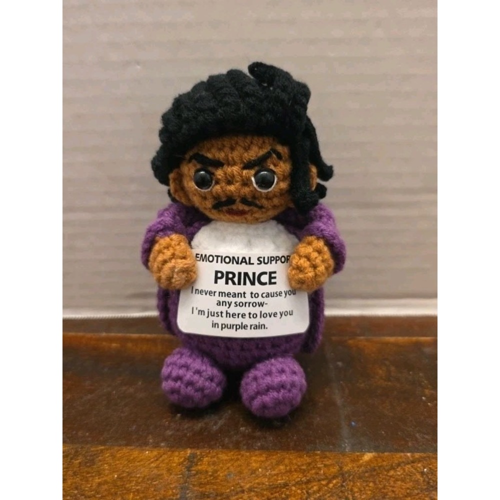 Prince Inspired Crochet Plush, Emotional Support Comfort Gift for Fan
